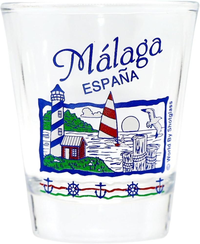 Schnapsglas Malaga Spanien mit Perlenverzierungen Bild 1