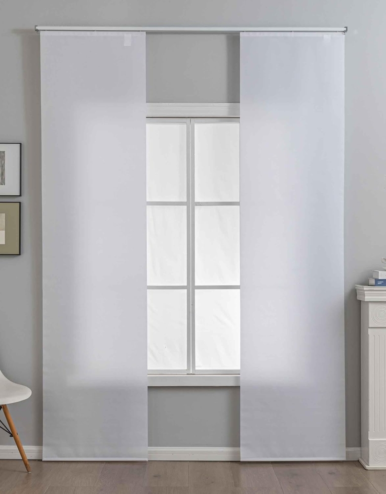 Gardinenbox Schiebegardine (2 St), Paneelwagen, blickdicht, »New Amsterdam« Strukturiert Paneelwagen 2024740-2 Bild 1