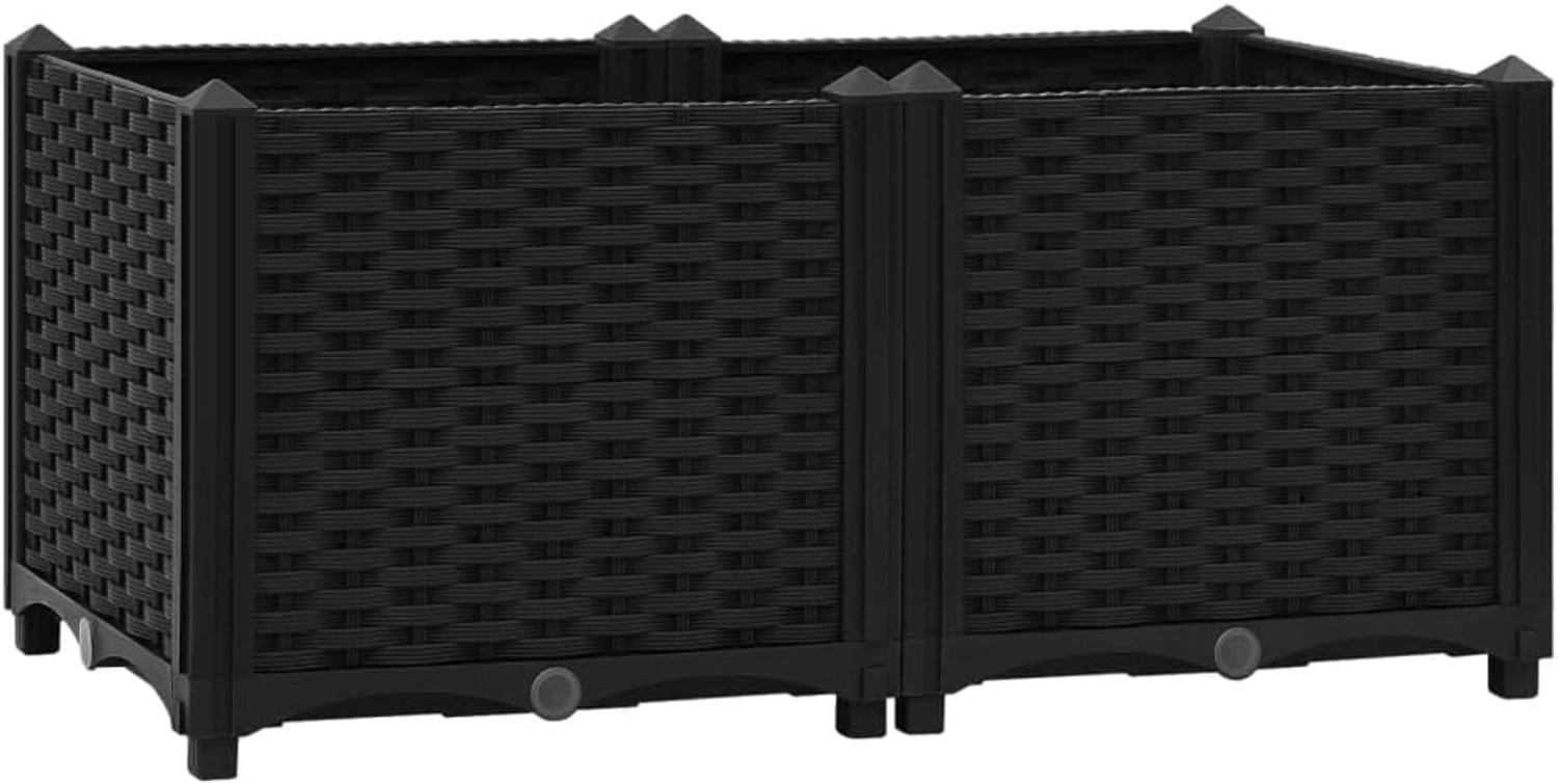 vidaXL Hochbeet 80x40x38 cm Polypropylen 316531 Bild 1
