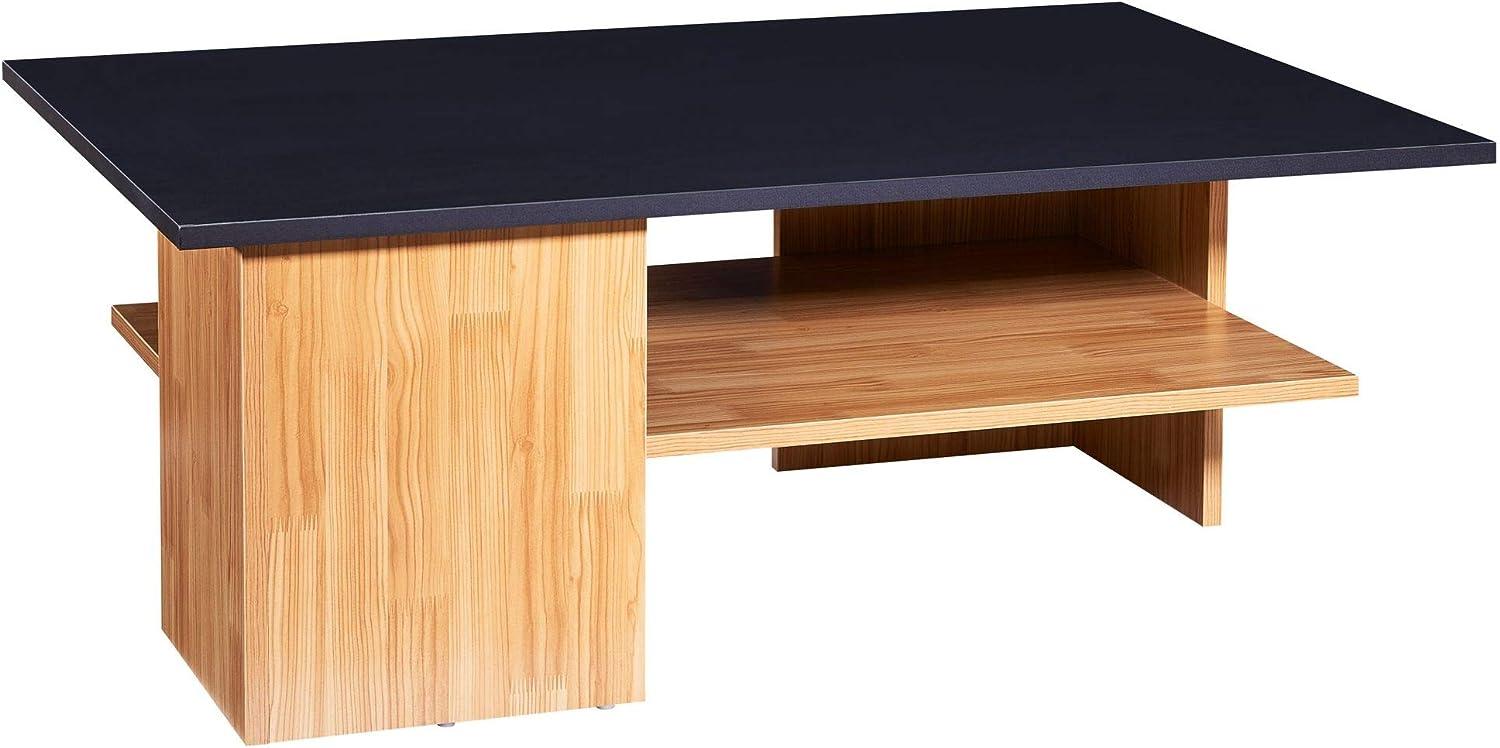 Wohnling Design Couchtisch 90 x 35 x 60 cm, Anthrazit/Sandeiche Bild 1