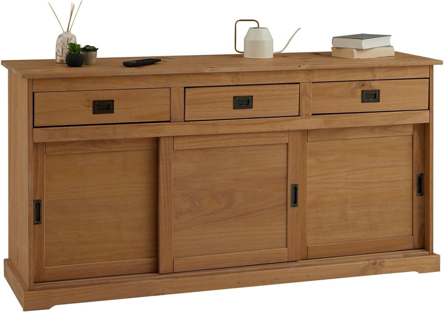 IDIMEX Sideboard SAVONA, Sideboard SAVONA, Kommode mit 3 Türen, Kiefer massiv braun, Buffetschr Bild 1