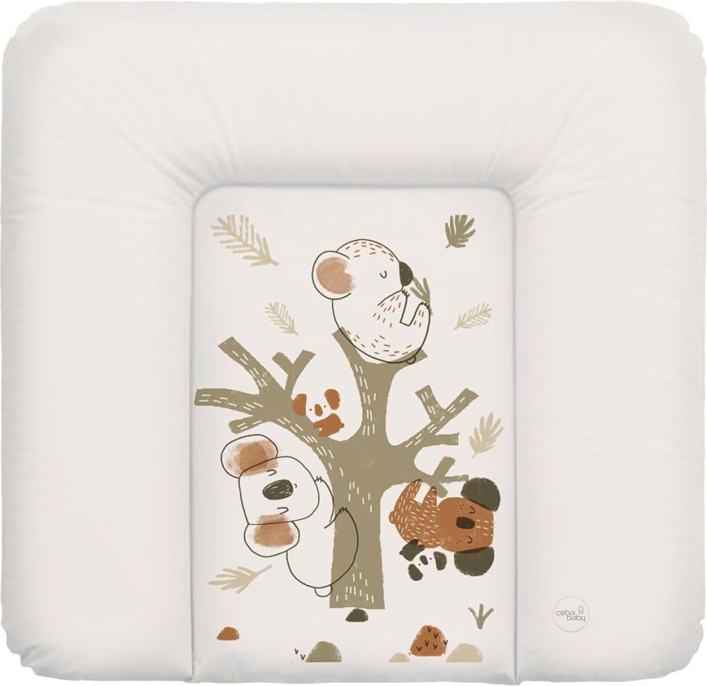 Ceba Baby® weiche Wickelauflage 75x72 cm - Baby Wickelunterlage - Wickeltischauflage für Junge und Mädchen - Wasserdicht, abwaschbar - OEKO-TEX® Standard 100 - Made in EU - Koala Bild 1