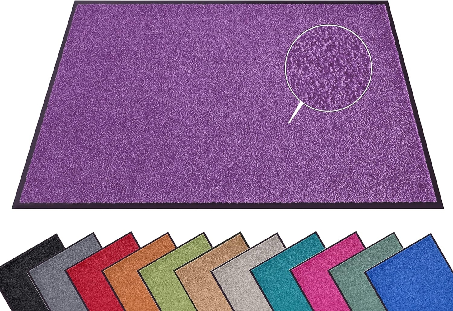 Waschbare Fußmatte Wash & Clean - violett - 60x90x0,7cm Bild 1