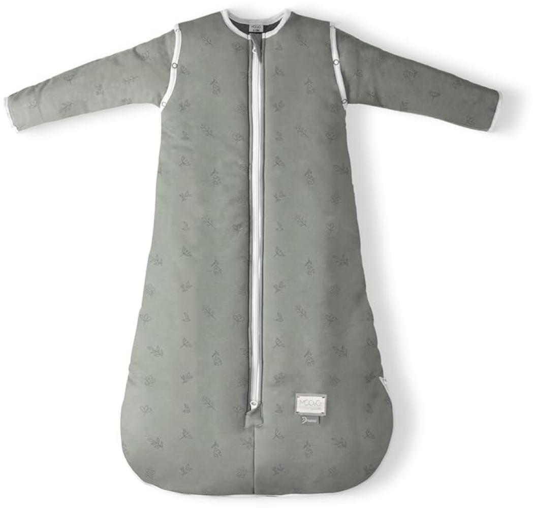 Nuvita MOOVO 90150 | Winterschlafsack mit zentralem Reißverschluss und Reißverschluss für die Füße, aus Polsterung aus recyceltem Material, OEKO TEX-zertifiziert | 6-18 MONATE | Sage Green Floral Bild 1