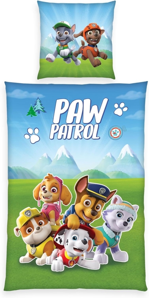 PAW PATROL Bettwäsche Paw Patrol, Renforcé, 2 teilig, Glow in the Dark Bild 1
