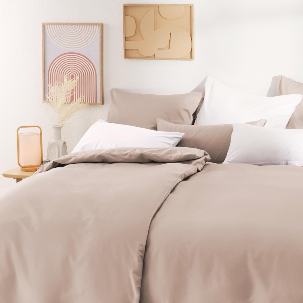 Blumtal Bettwäsche Premium Oeko Tex Zertifizierte Satin Bettwäsche, Mako-Satin, 2 teilig, aus 100% Baumwolle - Edle Glanzoptik Bettwäsche Bild 1