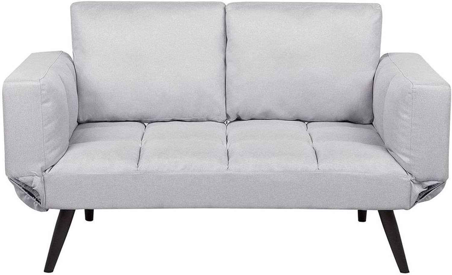 Schlafsofa 2-Sitzer Polsterbezug hellgrau BREKKE Bild 1