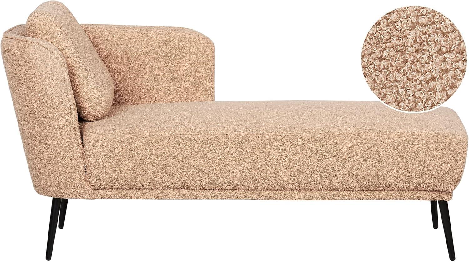 Chaiselongue Bouclé beige linksseitig mit Kissen ARTHEZE Bild 1