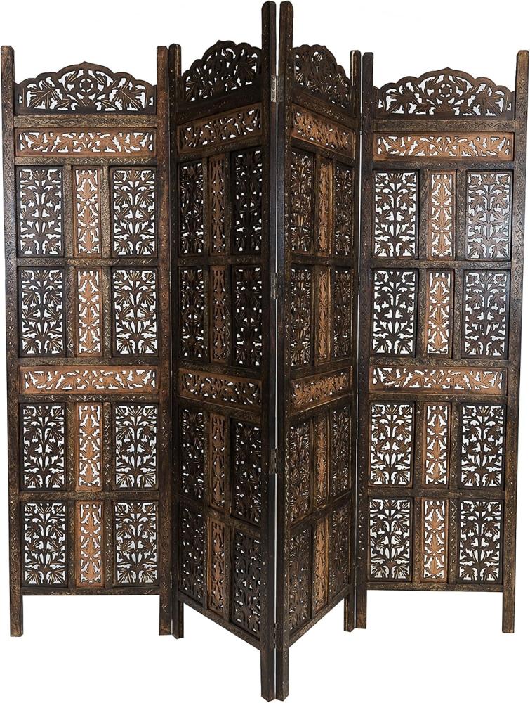 Marrakesch Orient & Mediterran Interior Paravent Orientalischer Paravent Krishna 180cm, Raumteiler, Sichtschutz, Handarbeit Bild 1