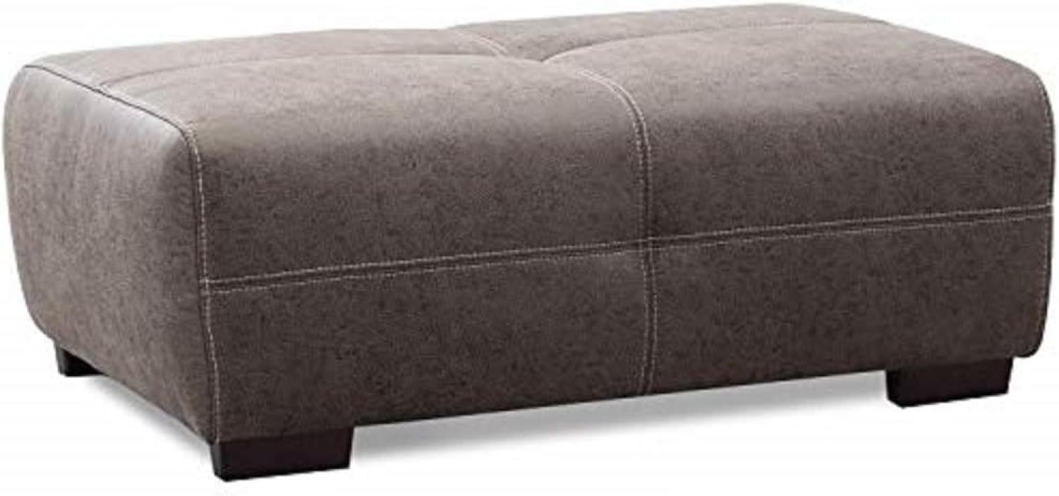 CAVADORE Hocker Mavericco / XXL-Fußbank, Sitzhocker, Polsterbank in Lederoptik / Modernes Design / Passend zu Big Sofa und Ecksofa Mavericco / 108 x 71 x 41 / Braun Bild 1