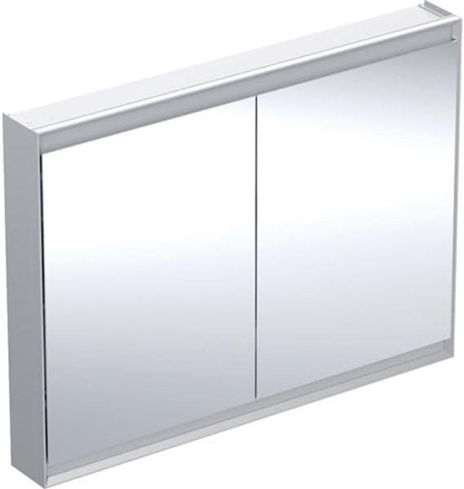 Geberit ONE Spiegelschrank mit ComfortLight, 2 Türen, Aufputzmontage, 120 x 90 x 15 cm, 505.815.00, Farbe: Aluminium eloxiert - 505.815.00.1 Bild 1