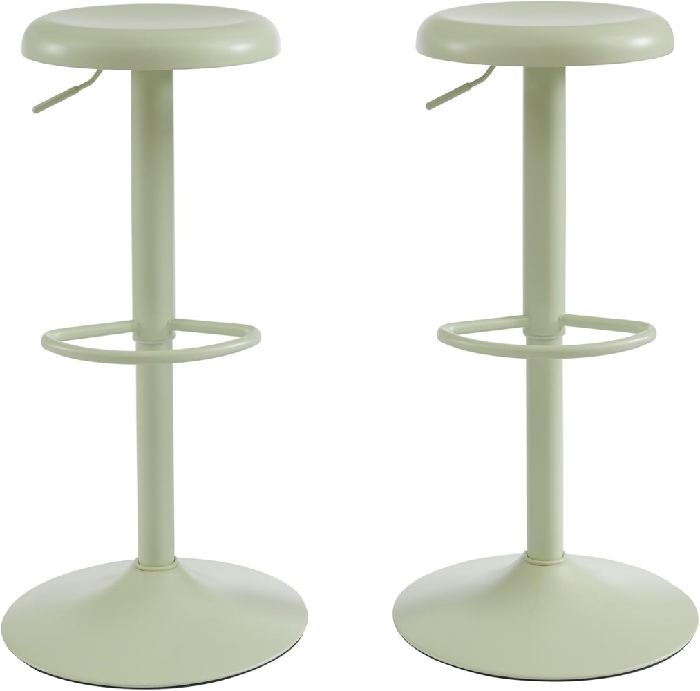 BAÏTA Hocker Holy aus Metall, Mandelgrün Bild 1