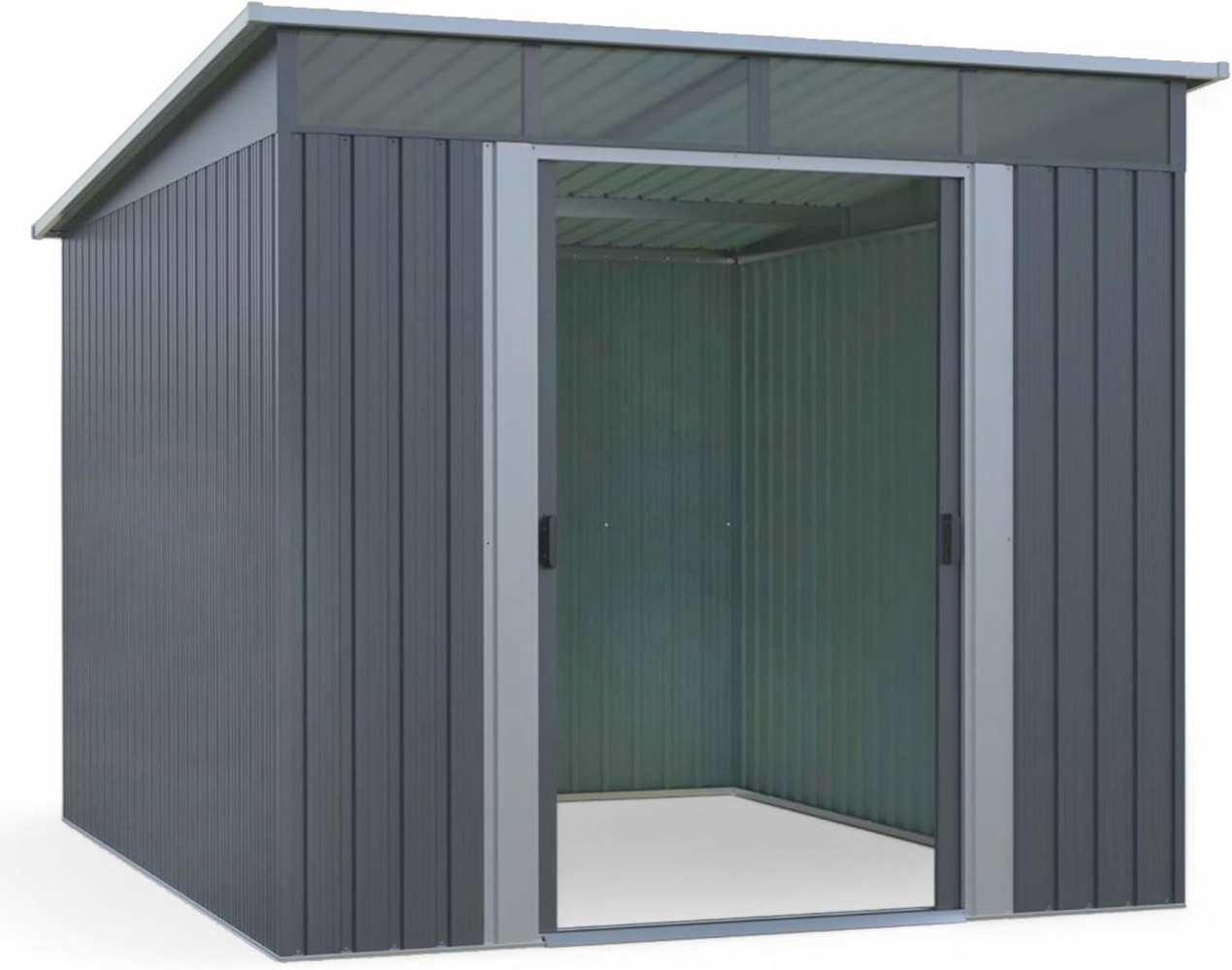 osoltus Metall Gerätehaus Pultdach Geräteschuppen T. 279cm x B. 238cm 6,6m² Bild 1