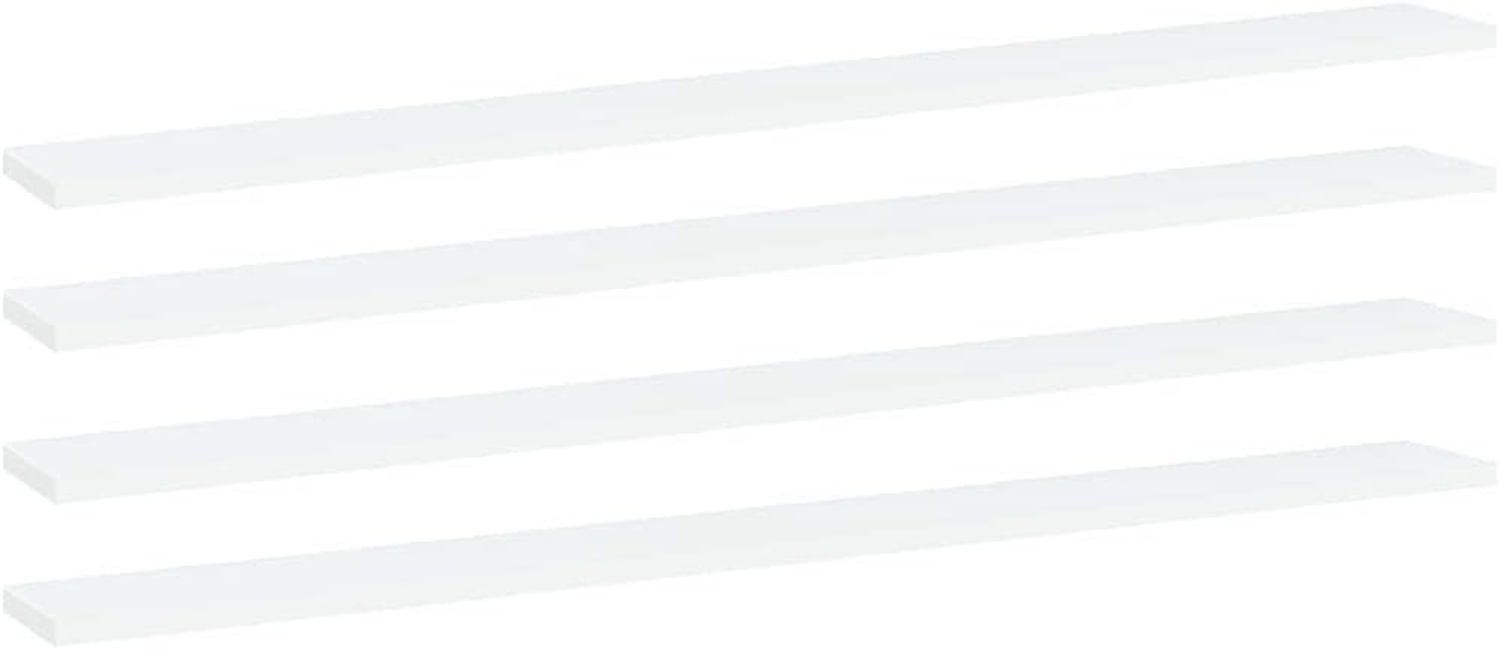 vidaXL Bücherregal-Bretter 4 Stk. Weiß 100x10x1,5 cm Holzwerkstoff 805362 Bild 1