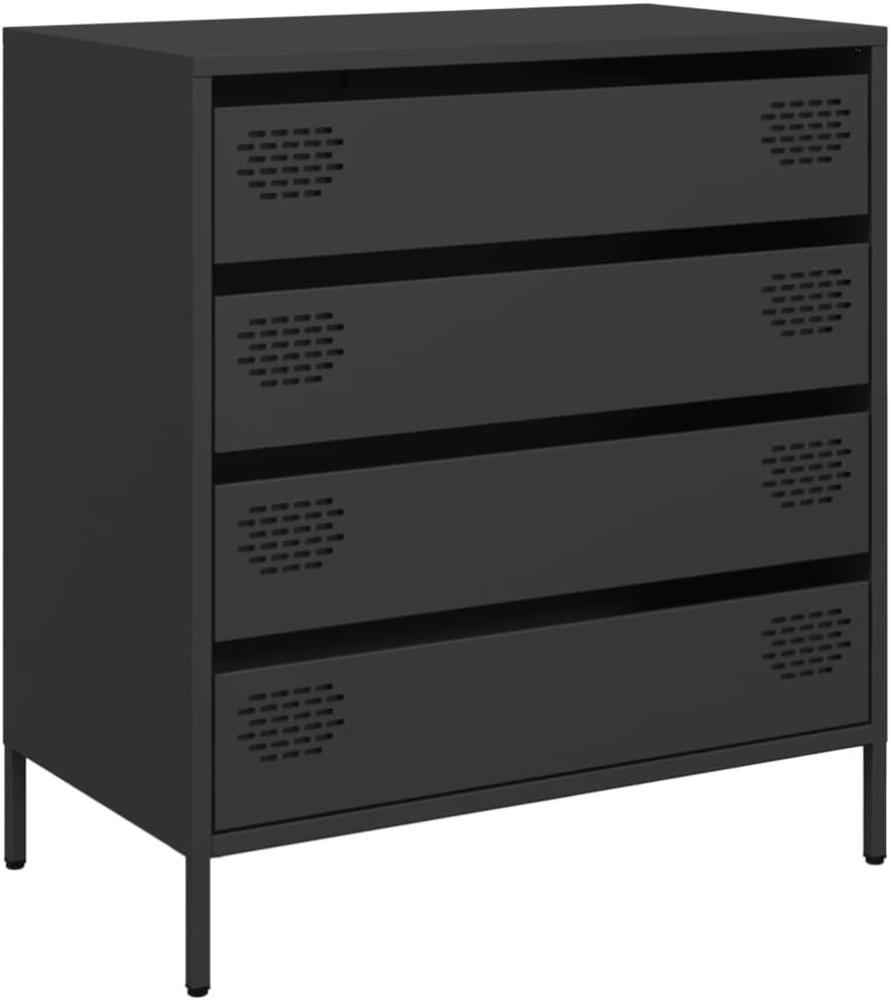 Sideboard Schwarz 68x39x73,5 cm Kaltgewalzter Stahl 851286 Bild 1