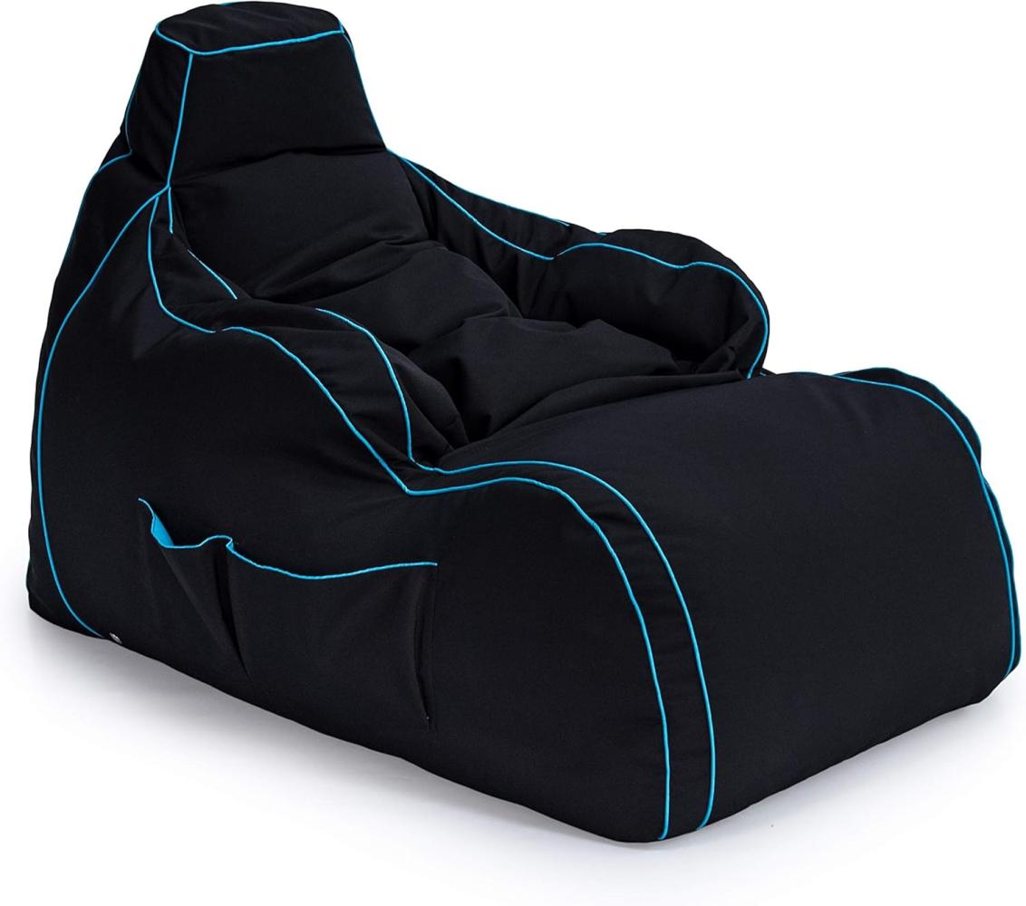 Game Over Videospiel Sitzsack Liegestuhl | Wohnzimmer | Seitentaschen für Controller | Headset-Halter | Hergestellt in Großbritannien | Ergonomisches Design für Entspannte Spieler (Lichklinge) Bild 1