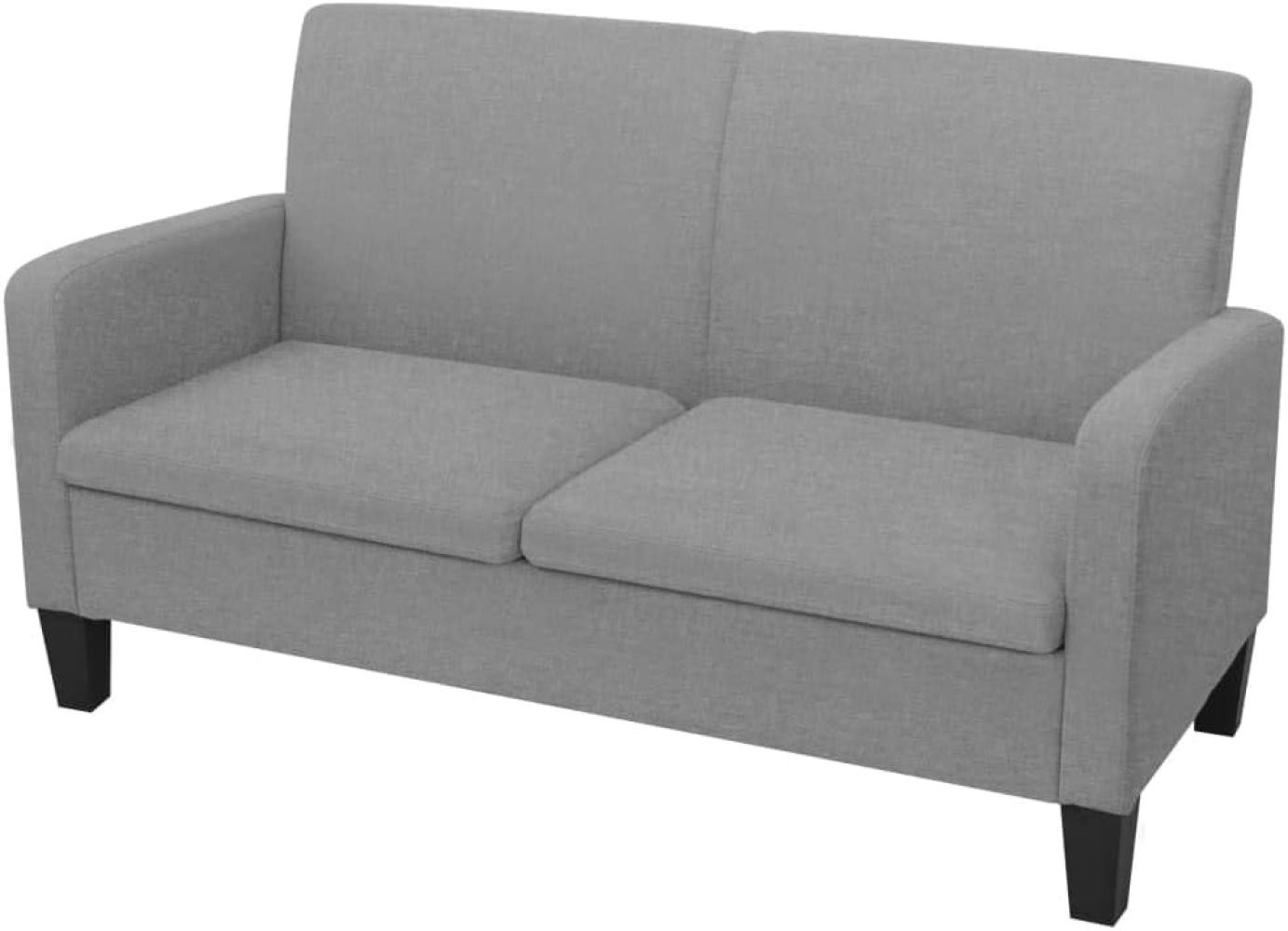 vidaXL 2-Sitzersofa 135 x 65 x76 cm Hellgrau 244708 Bild 1