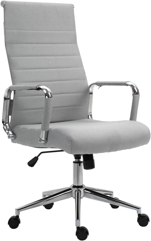 SVITA Elegance Comfort Bürostuhl Stoff hellgrau Schreibtischstuhl Drehstuhl Bild 1