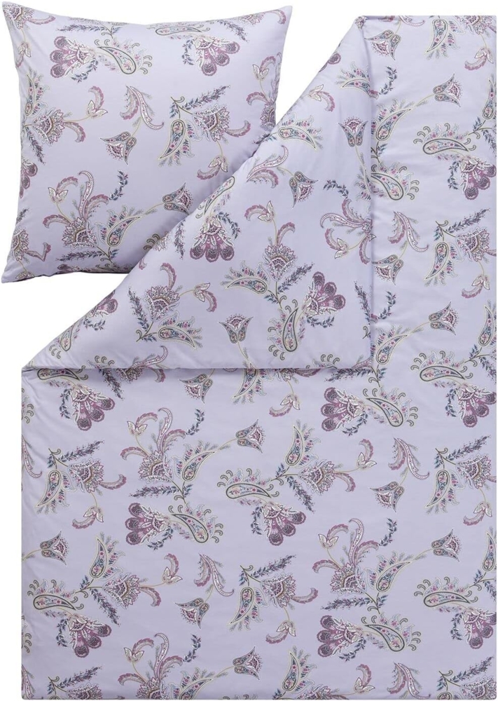 Estella Mako Interlock Jersey Bettwäsche Agneta flieder | 135x200 cm + 80x80 cm Bild 1