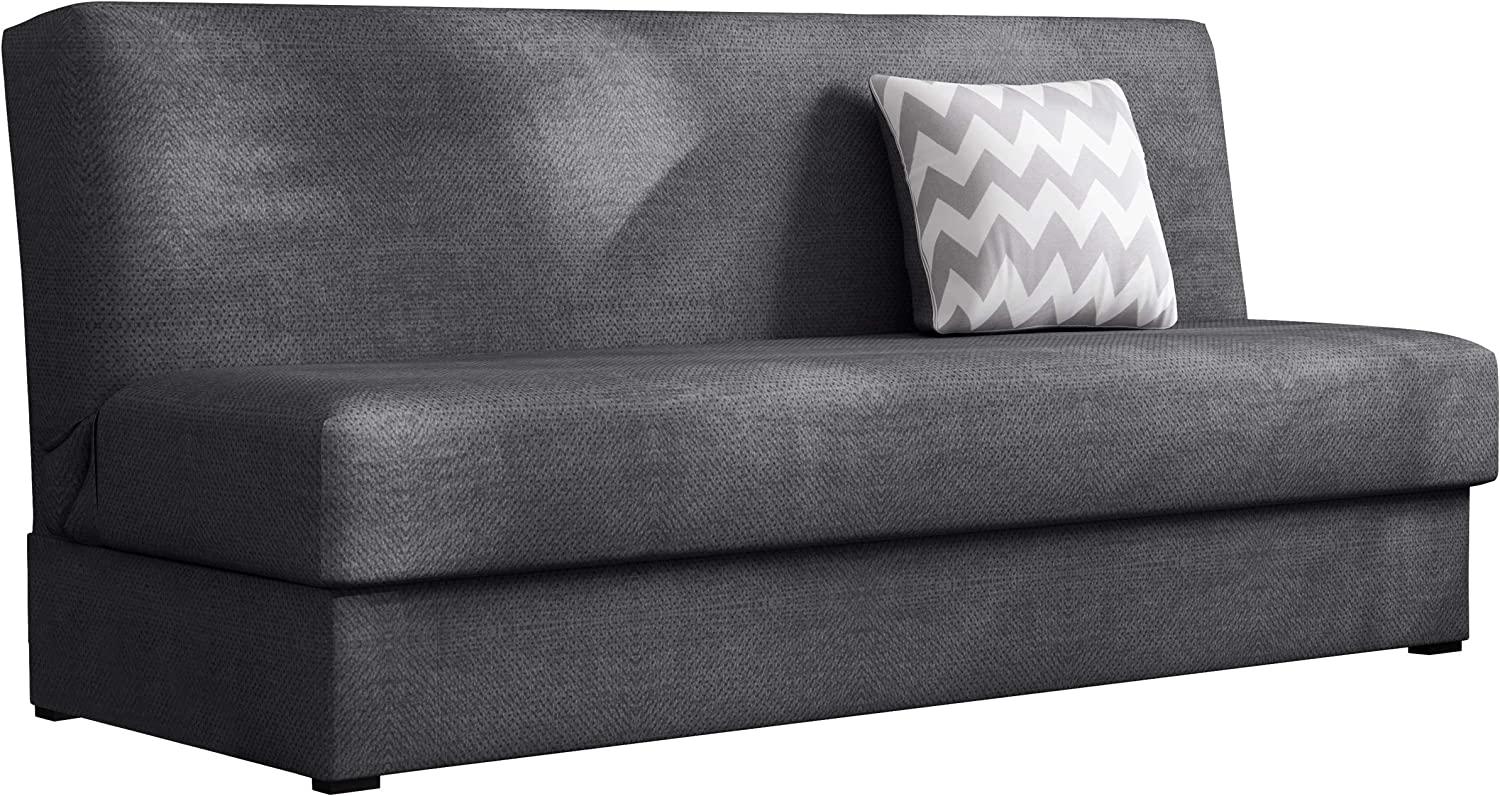 Schlafsofa Adela Mini, Farbe: Enjoy 24 + Zickzack Grau Bild 1