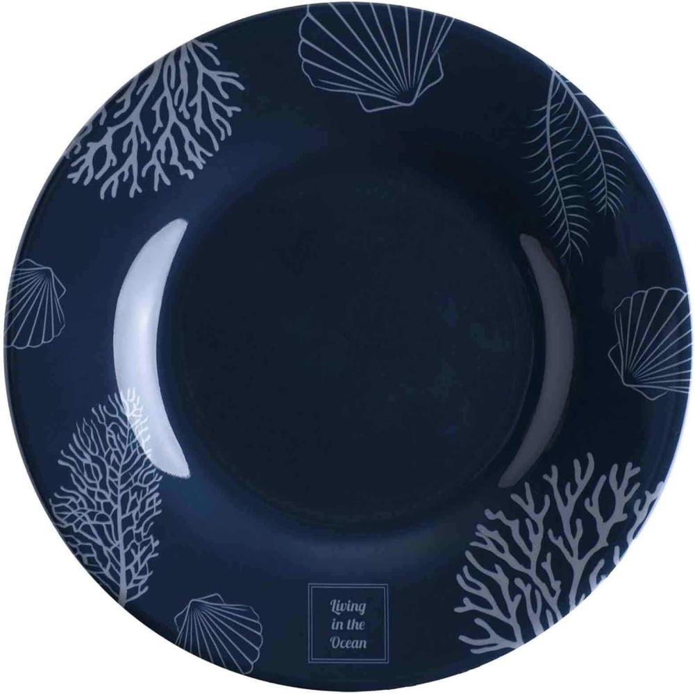 Dessertteller, Melamin, 20cm, navy weiss - Serie Living einzeln Bild 1