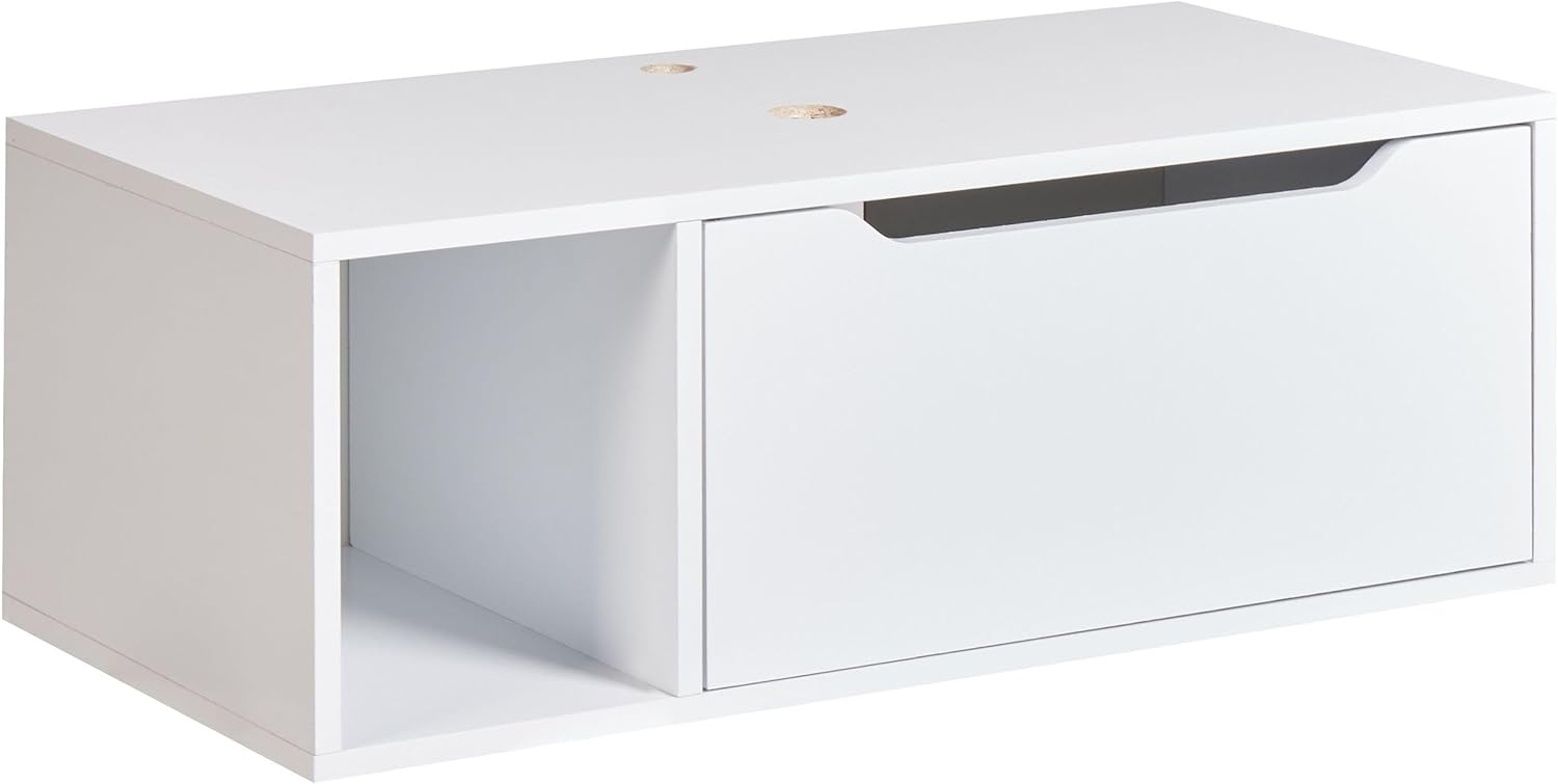 Wandmontierter Waschtischunterschrank CASCAVEL 80 cm Weiß Bild 1