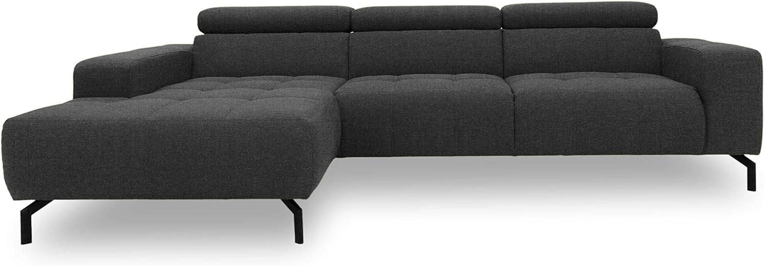 DOMO Collection Cunelli Ecksofa, Sofa mit Rückenfunktion, Polsterecke mit Relaxfunktion, 292x175x79 cm, Eckcouch in anthrazit Bild 1