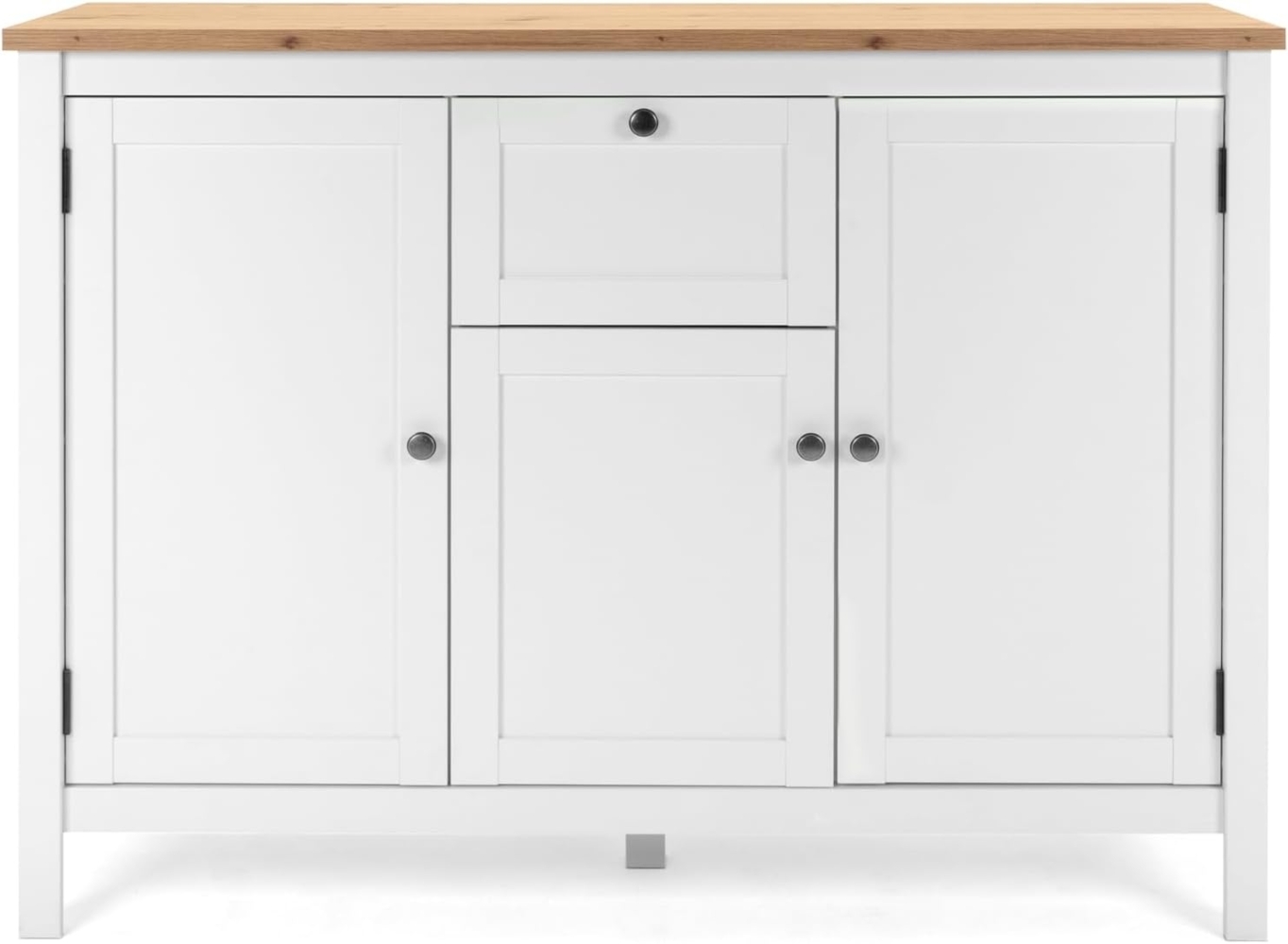 Sideboard Vestland weiß und Eiche 120 x 90 cm Bild 1