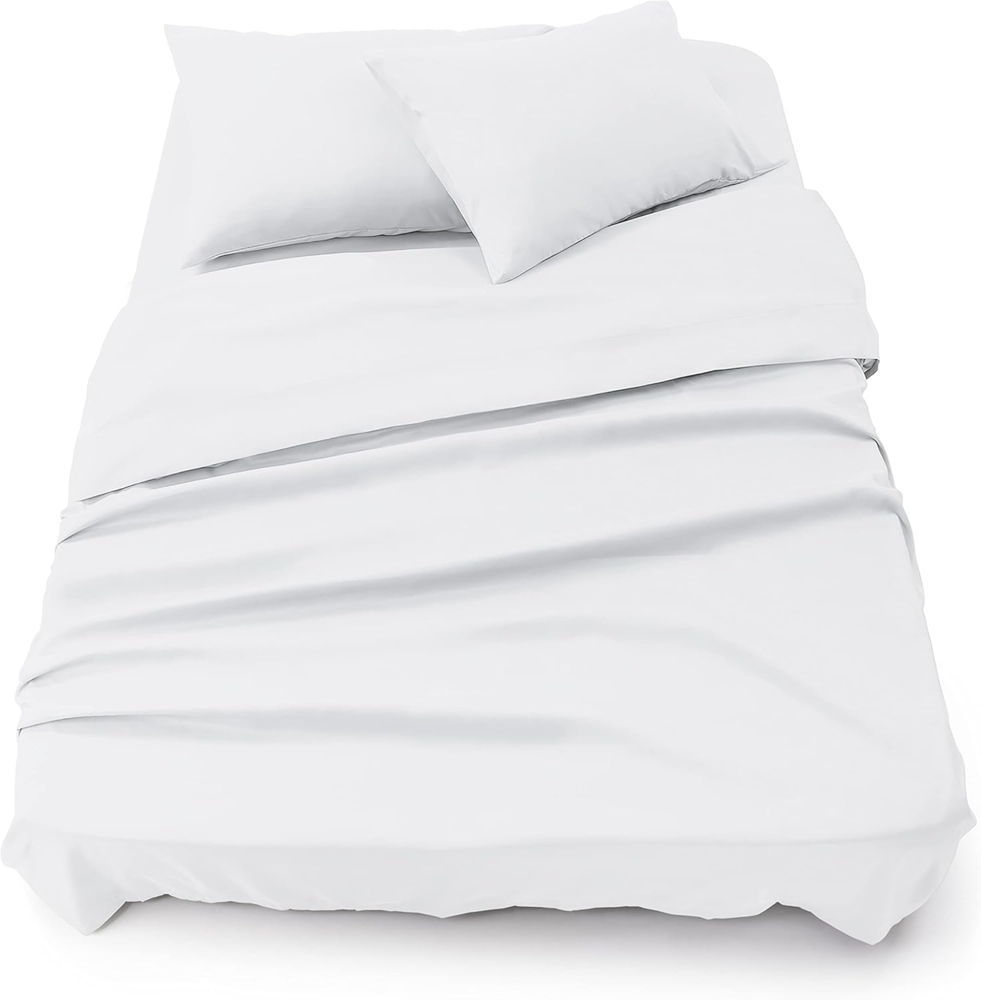 Blumtal Bettlaken Set - Spannbettlaken + Bettlaken ohne Gummi + Kissenbezug, (3 Stück) Bild 1