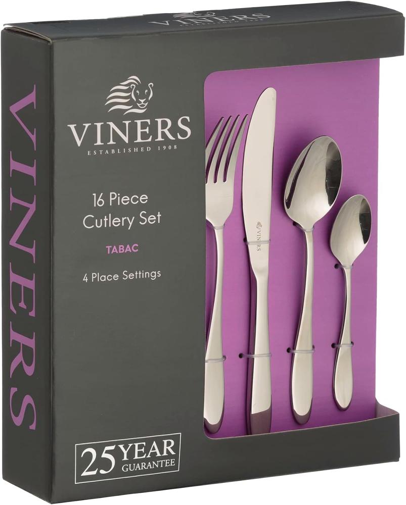 Viners Tabac 5981330 Besteckset, Edelstahl, 16 Teile, Geschenkbox Bild 1