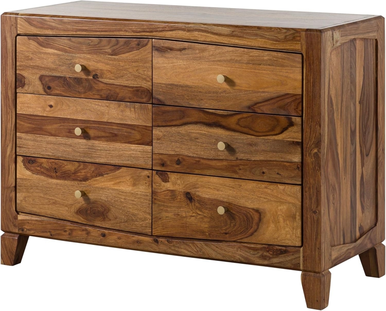 Massivmoebel24 Sideboard (ANCONA Sideboard #120 110x45x80 Sheesham braun lackiert) Bild 1