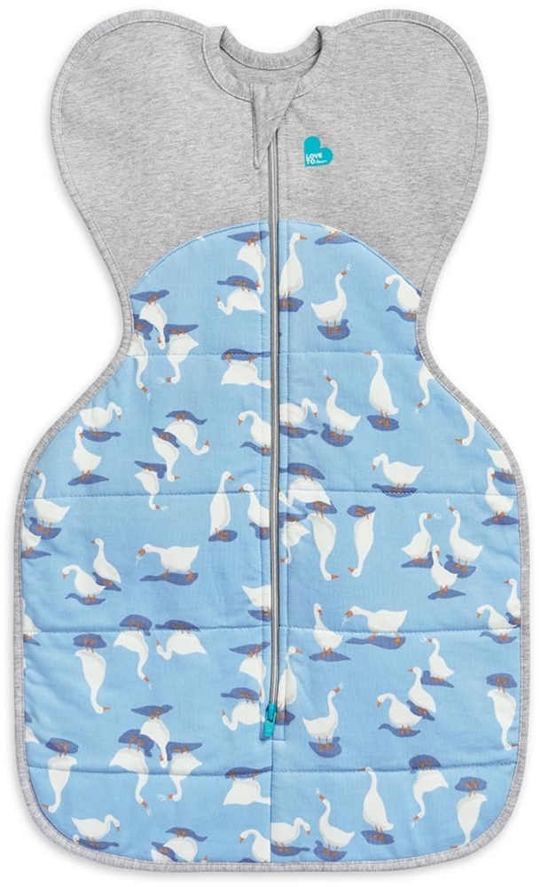 Love To Dream - Swaddle Up Winter Warm Silly Goose Blue - M (6-8,5 kg) - Stufe 1 Pucktuch - 2,5 Tog Bild 1