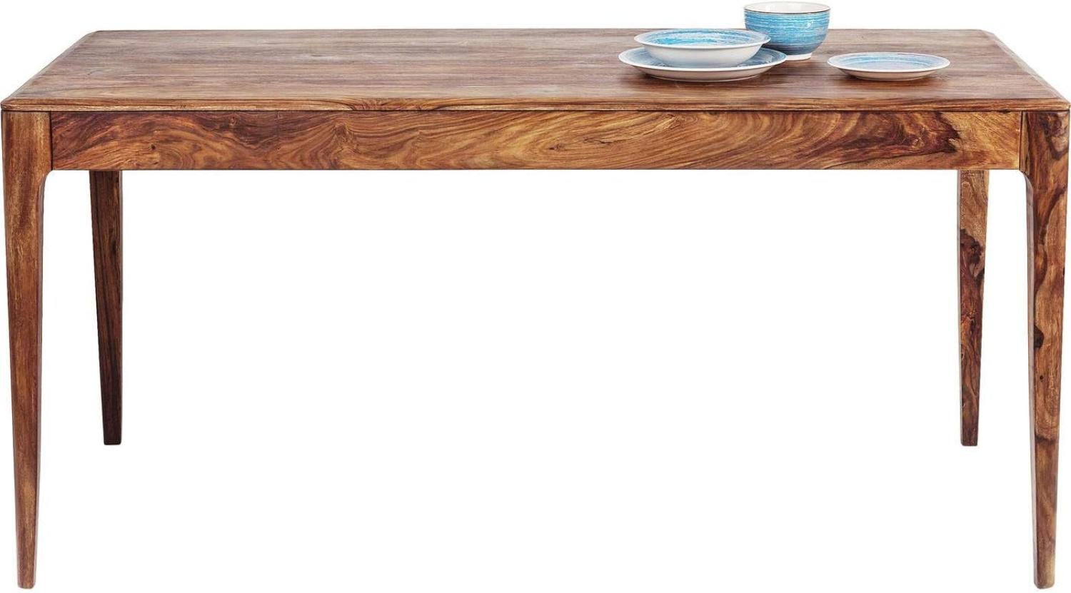 Kare Design Tisch Brooklyn Nature, Esszimmertisch aus Massivem Sheesham-Holz, Hellbraun gebeizter Esstisch, Holztisch, Küchentisch (H/B/T) 76 x 160 x 80 cm Bild 1