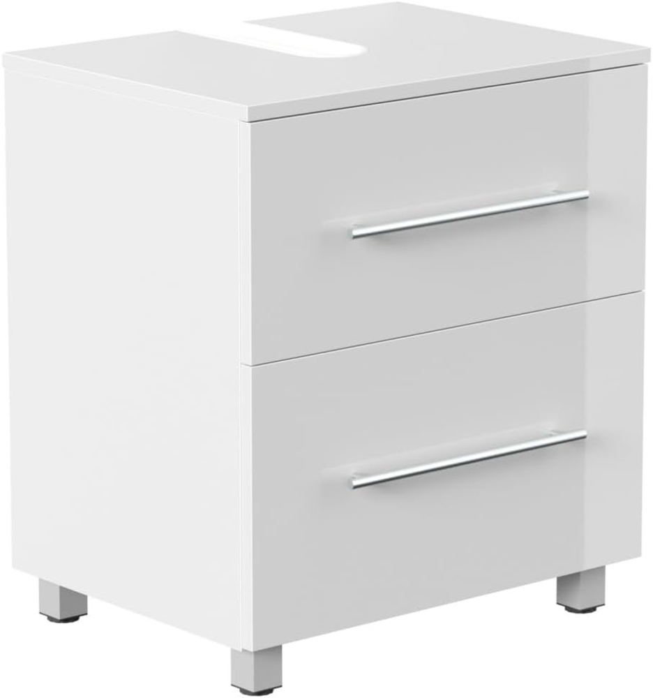 Universal Unterbau auf Standfüßen 55 cm SoftClose weiss hochglanz : Weiss hochglanz Bild 1