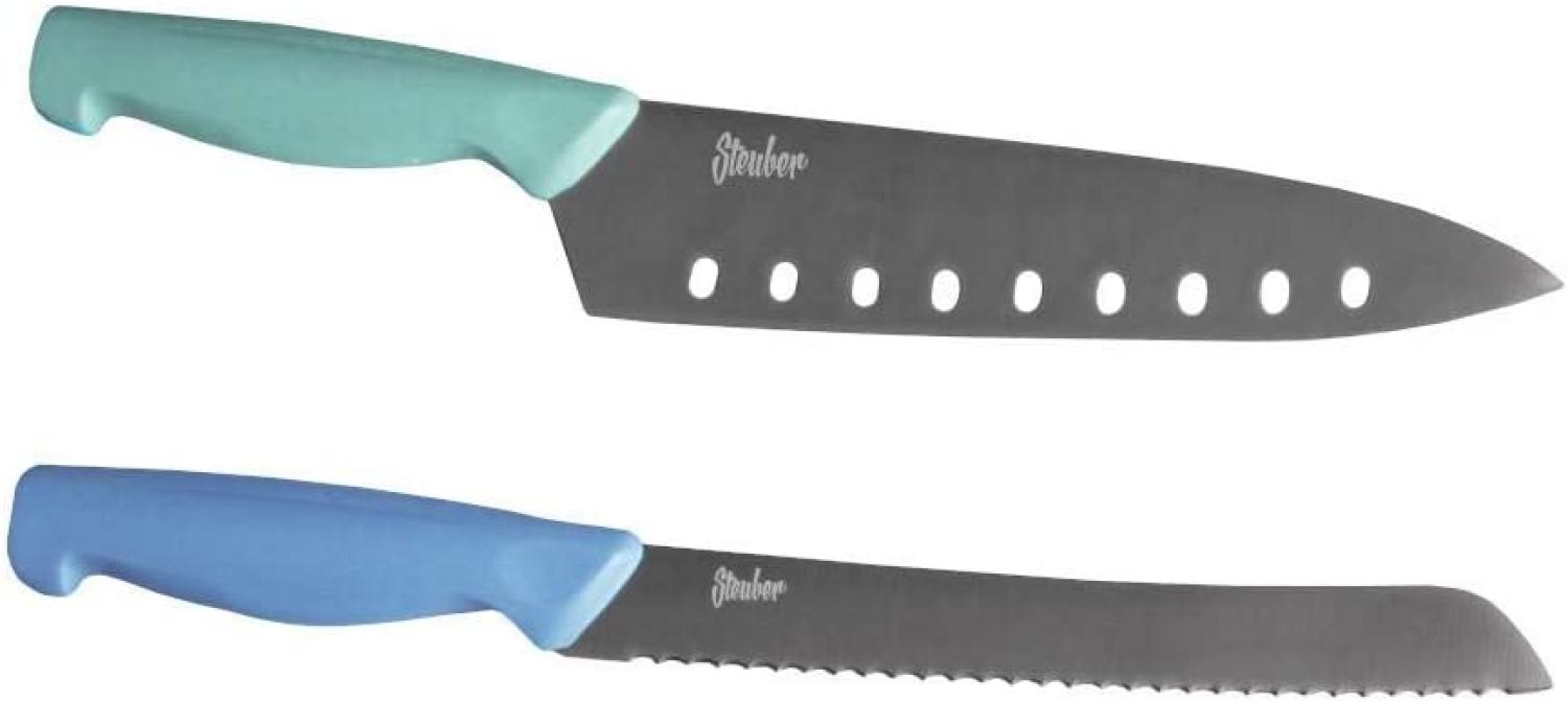 Steuber 2-tlg. Messer Set, Chefmesser & Brotmesser ergonomischer Griff Bild 1