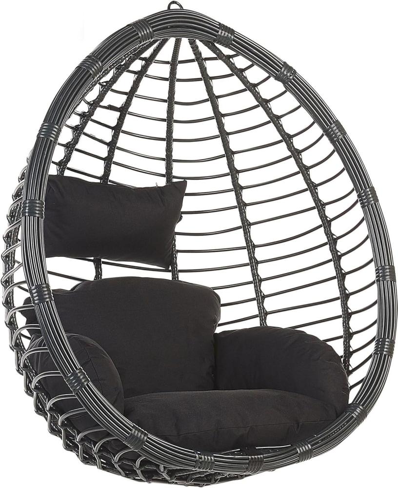 Hängesessel Rattan schwarz ø 106 cm TOLLO Bild 1