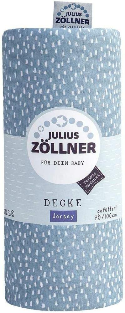 Julius Zöllner Jersey Kuscheldecke gefüttert 70/100 Tiny Squares Greenery Bild 1