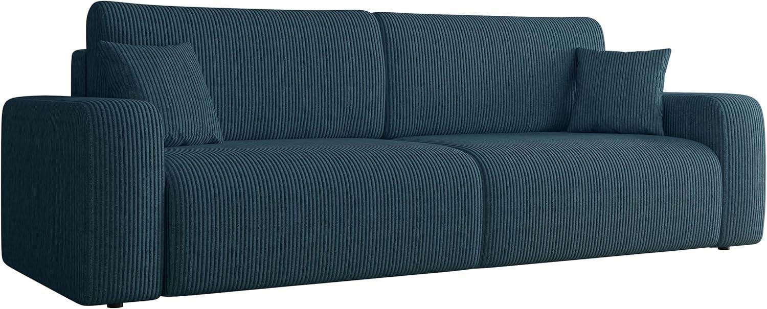 Schlafsofa Pixalo Cord mit 2 Bettkästen und Schlaffunktion (Farbe: Poso 05) Bild 1