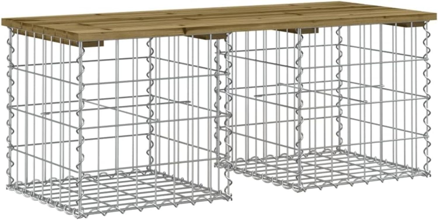 vidaXL Gartenbank aus Gabionen 103x44x42 cm Kiefernholz Imprägniert 834340 Bild 1