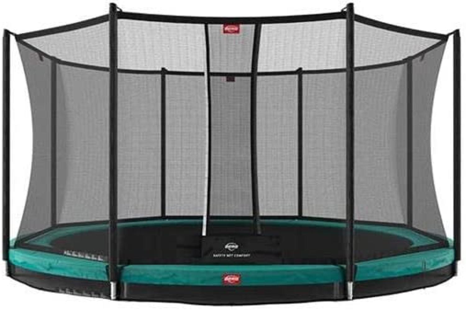 BERG Trampolin InGround rund 430 cm grün mit Sicherheitsnetz Comfort Favorit Bild 1