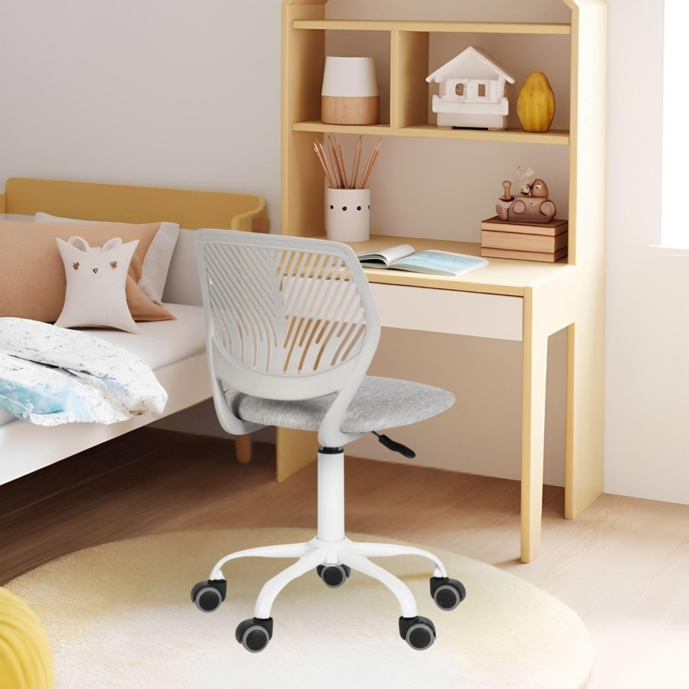 FurnitureR Kinderstuhl Schreibtisch Höhenverstellbar, bunter ergonomischer Jugendstuhl mit Rückenlehne und Armlehnen, Kinderstuhl mit 5 Rädern, für Kinder 3-10 Jahre alt, maximale Belastung 100 kg Bild 1