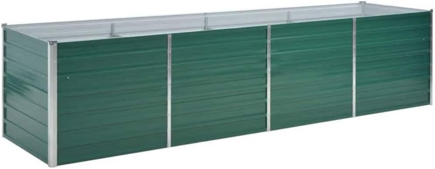 vidaXL Garten-Hochbeet Verzinkter Stahl 320x80x77 cm Grün 44845 Bild 1
