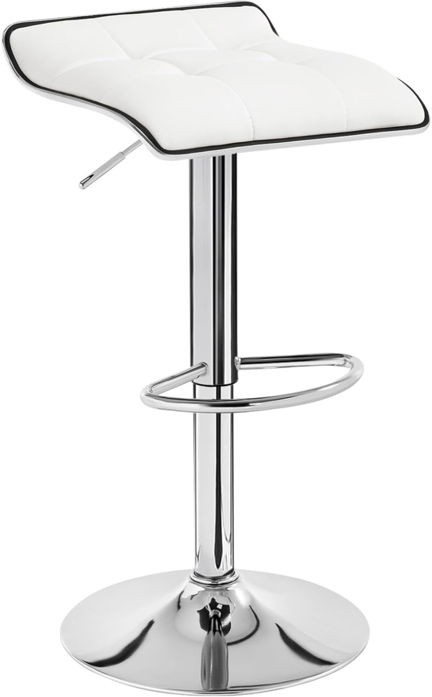 Woltu Barhocker (1 St), Barstuhl aus hochwertigem Kunstleder, verchromter Stahl Bild 1
