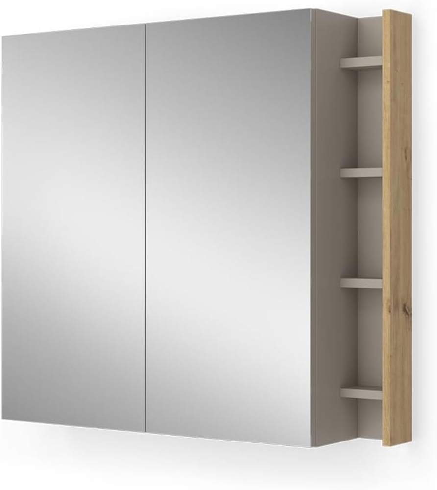 Badspiegelschrank Edelin Cashmere 80 x 75 cm mit Regalen Vicco Bild 1