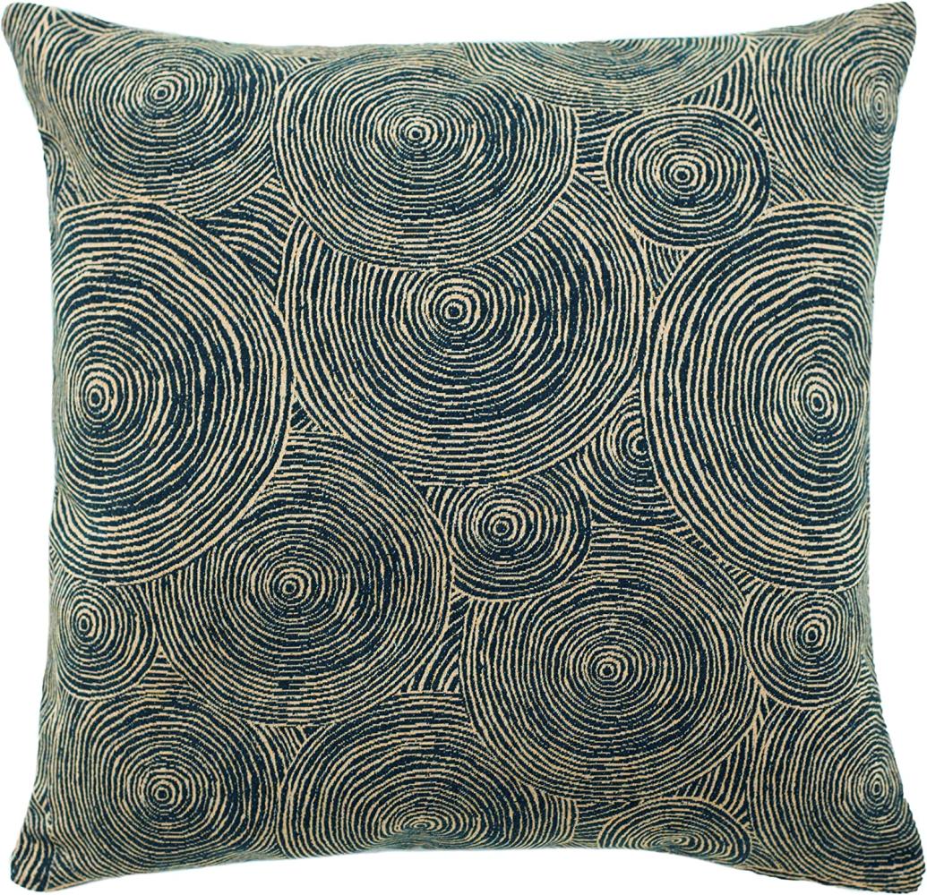 Homing Kissenhülle Cape Town Kreise 45x45cm blau gelb Kissen Bezug Hülle Deko Bild 1