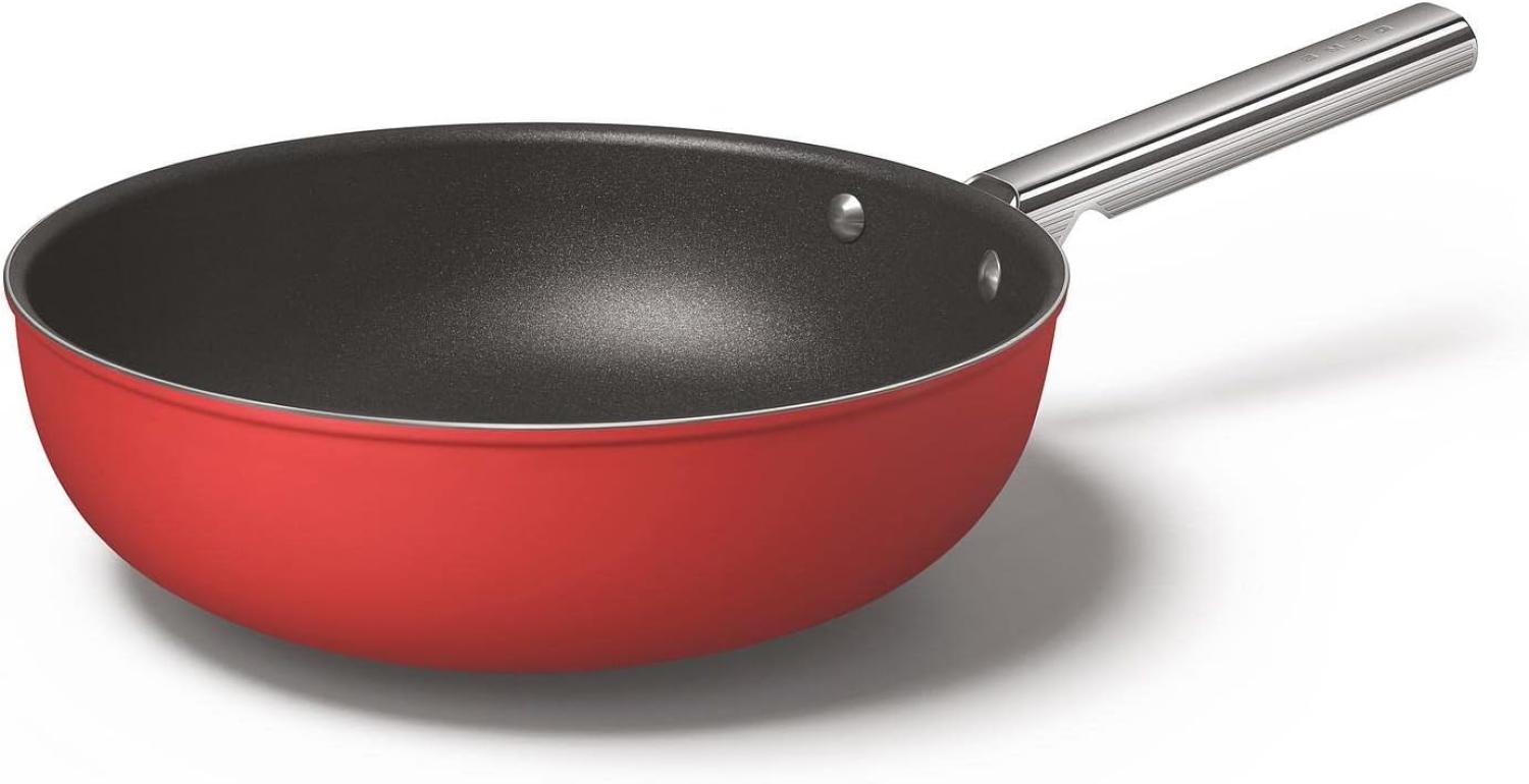 Smeg CKFW3001RDM 30 cm Wok 5.3 Liter 50's Style rot Bild 1