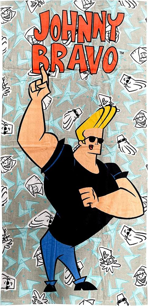 strandtuch Johnny Bravo junior 70 x 140 cm Baumwolle grau Bild 1