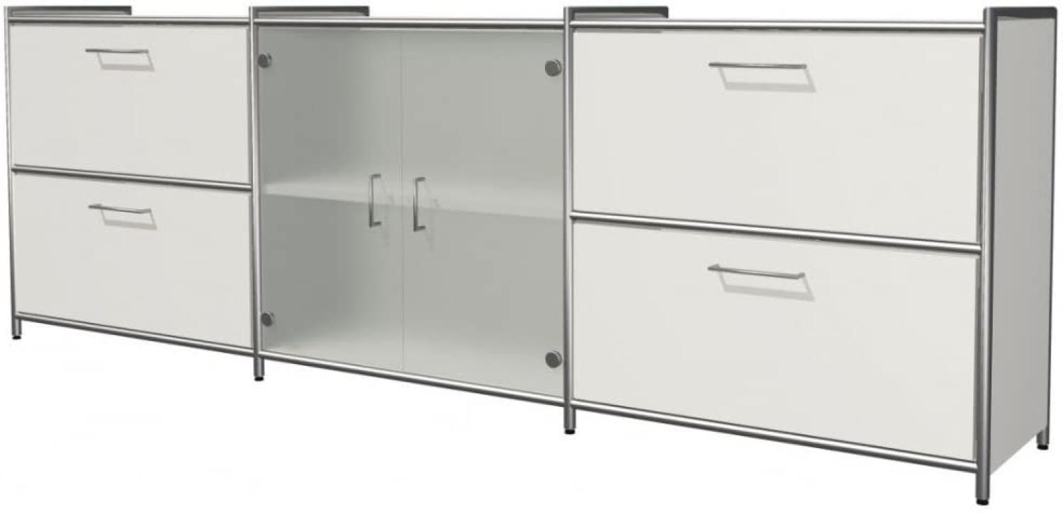 Großes Sideboard Artline, 236x38x78 cm, Weiß Bild 1