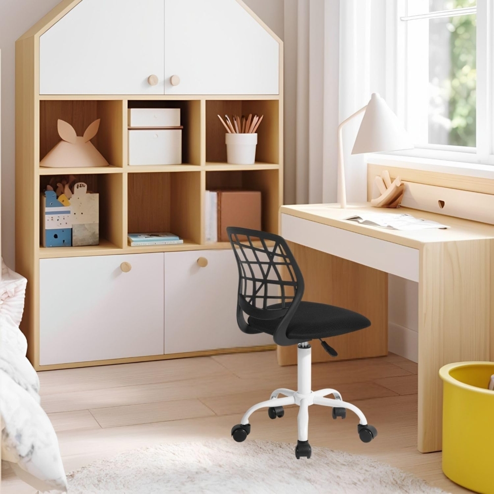 FurnitureR Kinderstuhl Schreibtisch Höhenverstellbar, bunter ergonomischer Jugendstuhl mit Rückenlehne und Armlehnen, Kinderstuhl mit 5 Rädern, für Kinder 3-10 Jahre alt, maximale Belastung 100 kg Bild 1