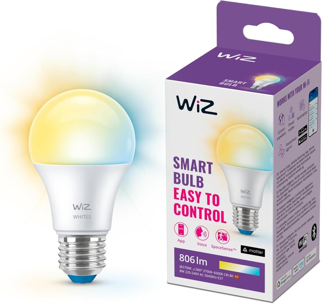 WiZ White Lampe E27 Tunable 60W matt Einerpack Bild 1